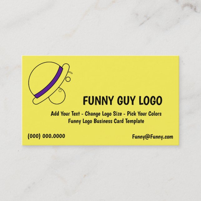 Funny Logotyper Clown Visitkort (Framsida)