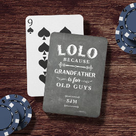 Funny Lolo Grandfather Monogram Casinokort