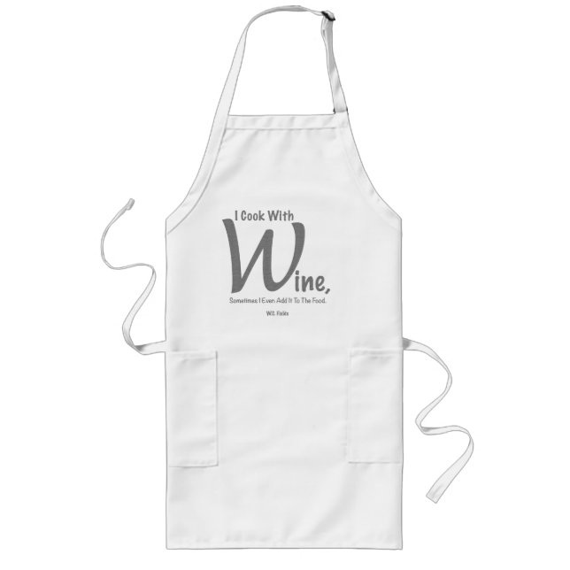 Funny Long Vin Apron Långt Förkläde (Framsidan)