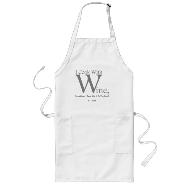 Funny Long Vin Apron Långt Förkläde (Framsidan)