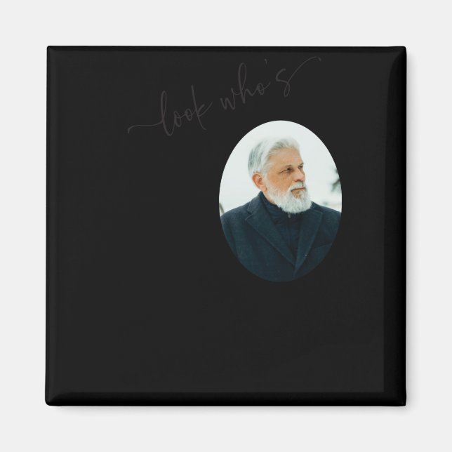 Funny Look Whos 80 Stylish 80th Birthday  Magnet (Framsidan)