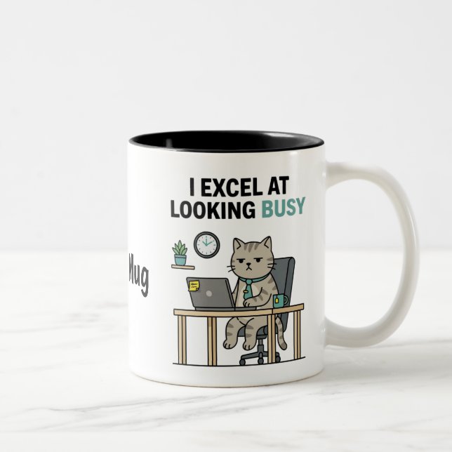 Funny Looking Busy Personalized Work Mug Två-Tonad Mugg (Höger)