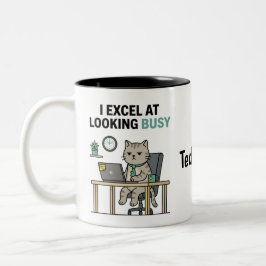 Funny Looking Busy Personalized Work Mug Två-Tonad Mugg