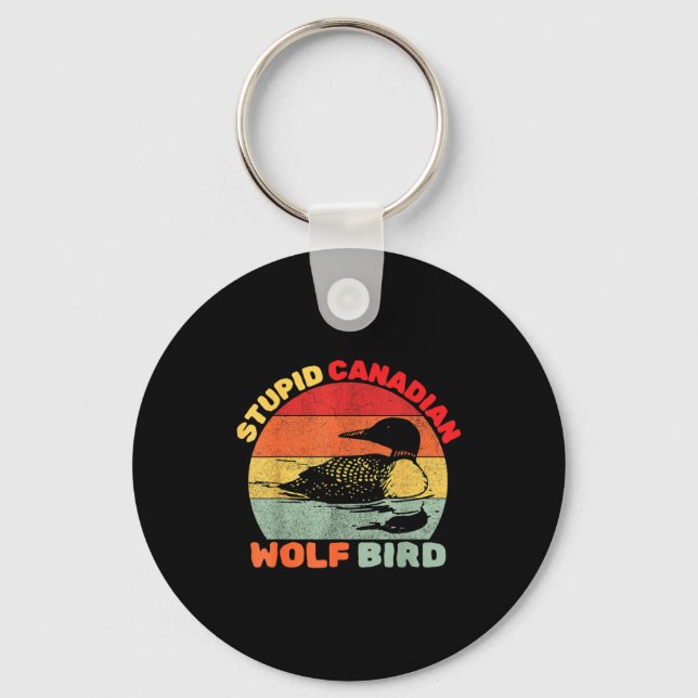 Funny Loon Bird Humor Stud Canadian Wolf Bird  Nyckelring (Framsida)