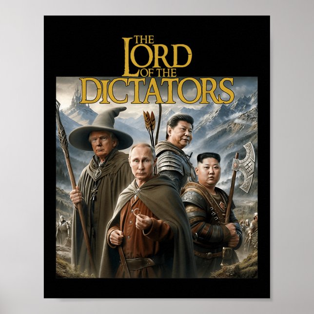 Funny Lord Dictators Anti Putin Trump Kim Jong-un Poster (Framsidan)