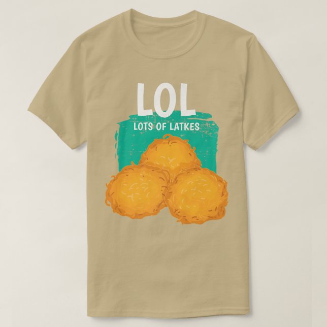 Funny Lots Of Latkes Traditional Jewish Hanukkah  T Shirt (Design framsida)