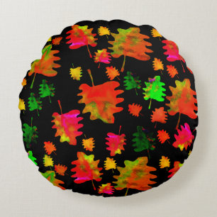 Funny löv, vattenfärg dekorativ kudde