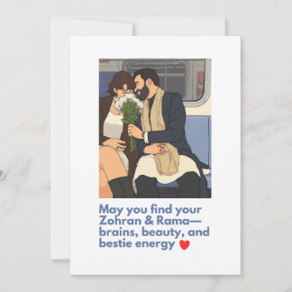 Funny Love Cute – May You Find Your Zohran & Rama Julkort
