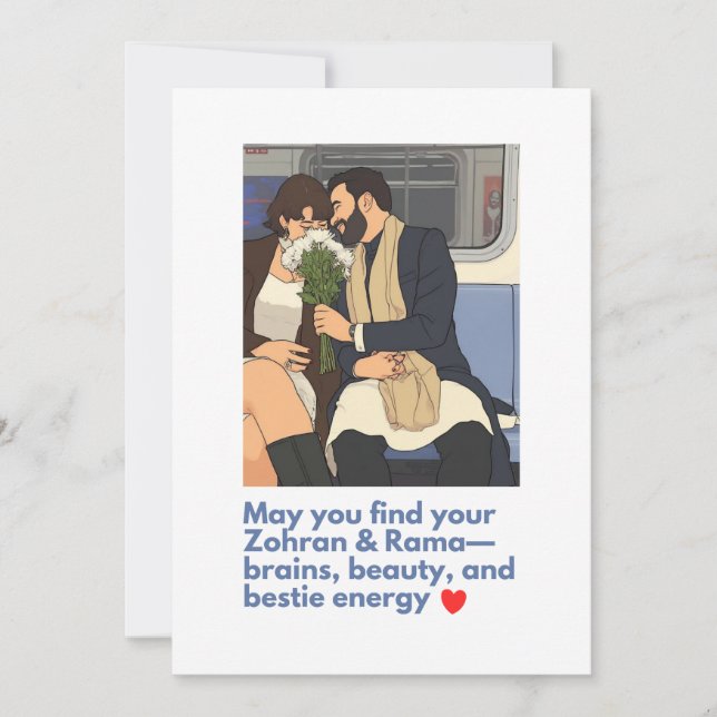 Funny Love Cute – May You Find Your Zohran & Rama Julkort (Framsida)