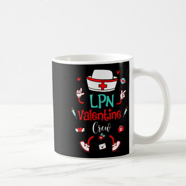 Funny Lpn Valentines Day Nurse Crew Family Group N Kaffemugg (Höger)
