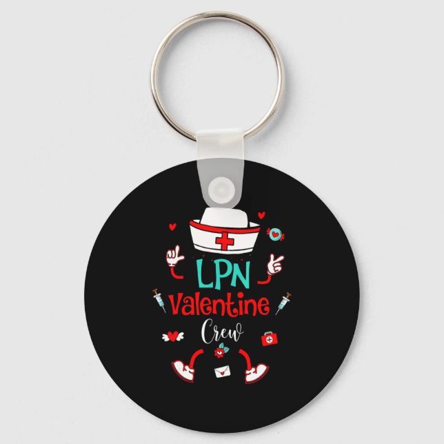 Funny Lpn Valentines Day Nurse Crew Family Group N Nyckelring (Framsida)