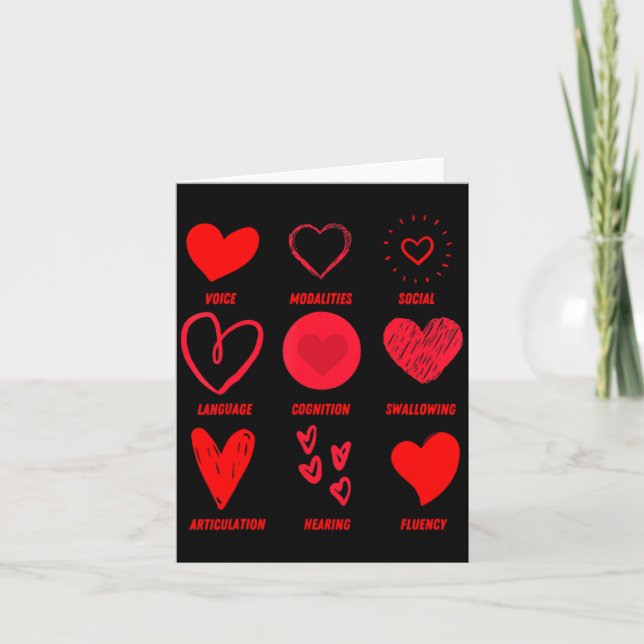 Funny Lsp Speech Language Pathologist Valentines  Kort (Framsida)