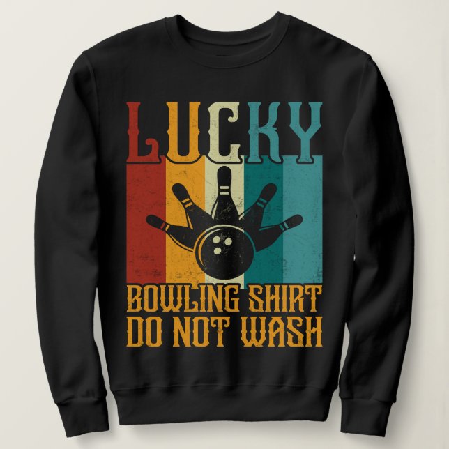 Funny Lucky Bowling T Shirt (Design framsida)
