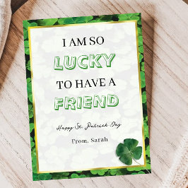 Funny Lucky Friend St. Patrick’s Day Greeting Card Julkort