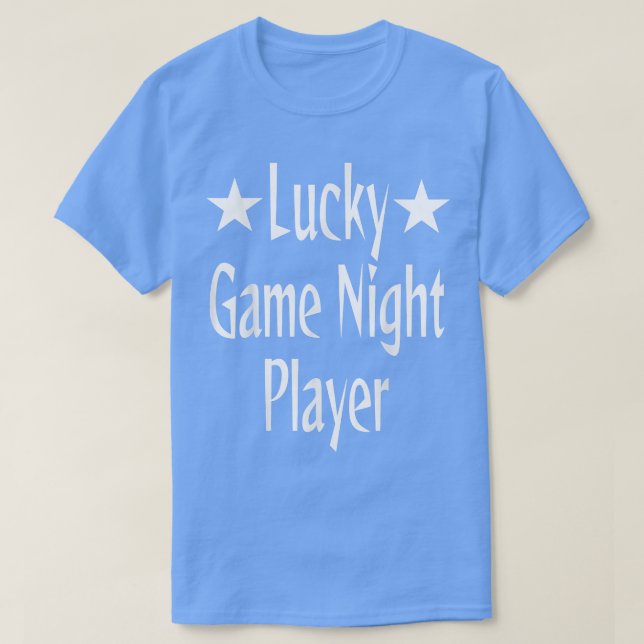 Funny Lucky Game Night Player Star Winner Champion T Shirt (Design framsida)