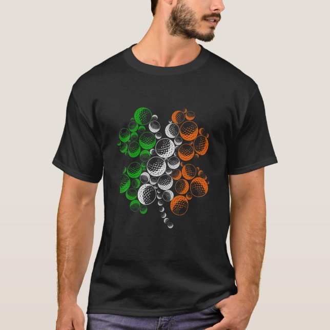 Funny Lucky Golf Shamrocks St patricks day Sports T Shirt (Framsida)