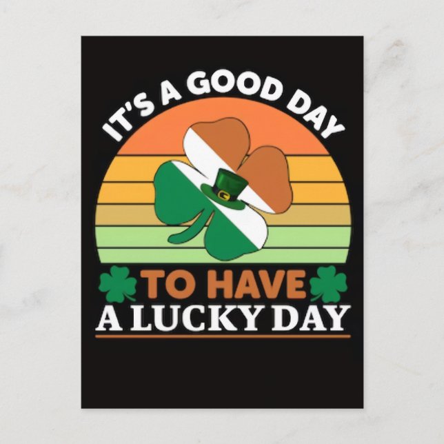 Funny Lucky Goose St Patricks Day Design Vykort (Framsida)