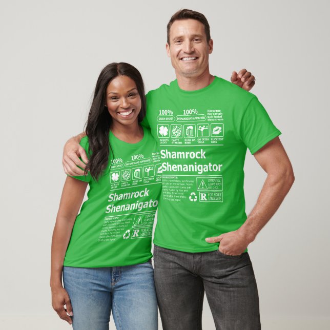 Funny Lucky Irish Shamrock St patricks day T Shirt (Unisex)