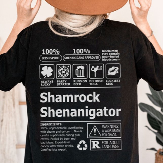 Funny Lucky Irish Shamrock St patricks day T Shirt (Skapare uppladdad)