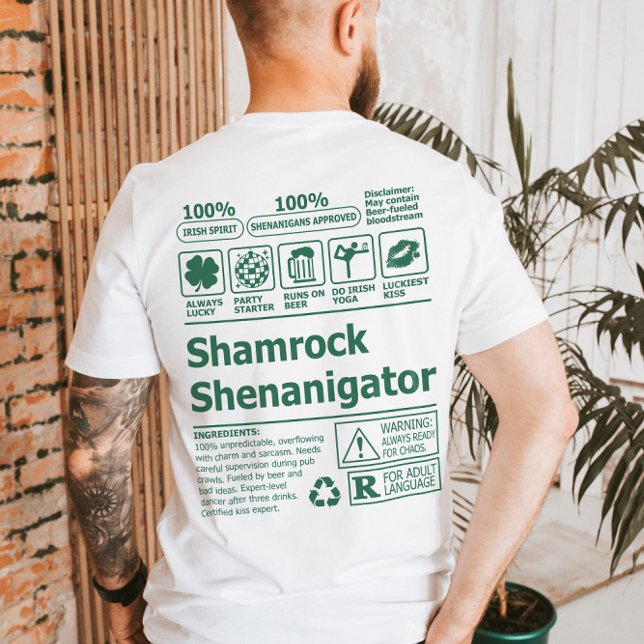 Funny Lucky Irish Shamrock St patricks day T Shirt (Skapare uppladdad)