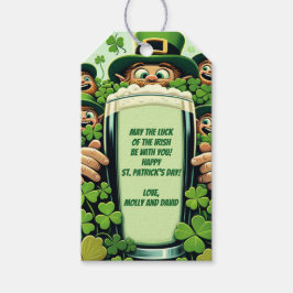 Funny Lucky Leprechaunss St. Patrick's Day Party Presentetikett