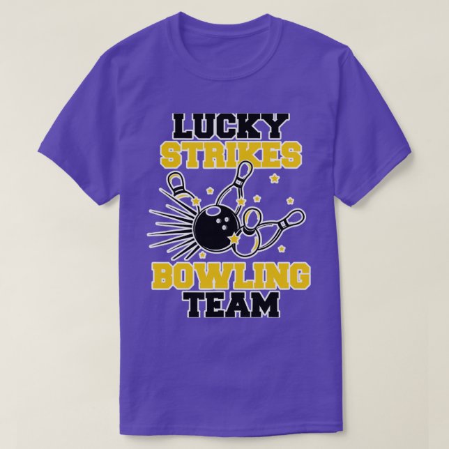 Funny Lucky Strejkas Bowling Team T T Shirt (Design framsida)