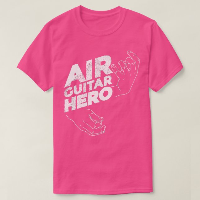 Funny Luft Guitar Hero Guitar for Guitar Player T Shirt (Design framsida)