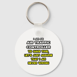 Funny Luft-trafikstyrenhet T-Shirts Nyckelring