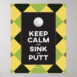 Funny Lugn för Behålla Golf Poster