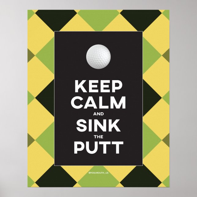 Funny Lugn för Behålla Golf Poster (Framsidan)