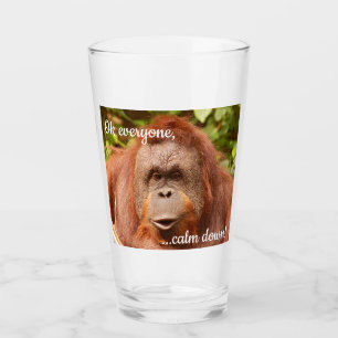 Funny lugn orangutan glaskopp