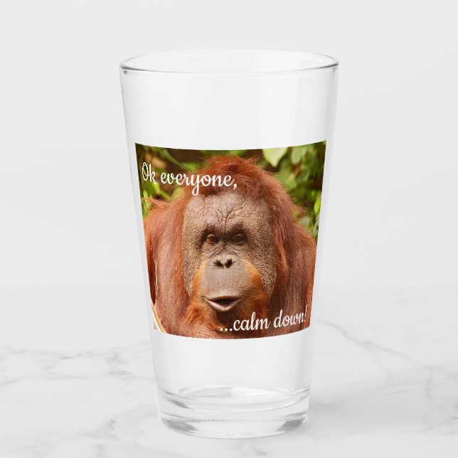 Funny lugn orangutan glaskopp (Framsida)
