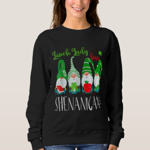 Funny Lunch Dam Kärlek Shenanigans Gnome St Patri T Shirt