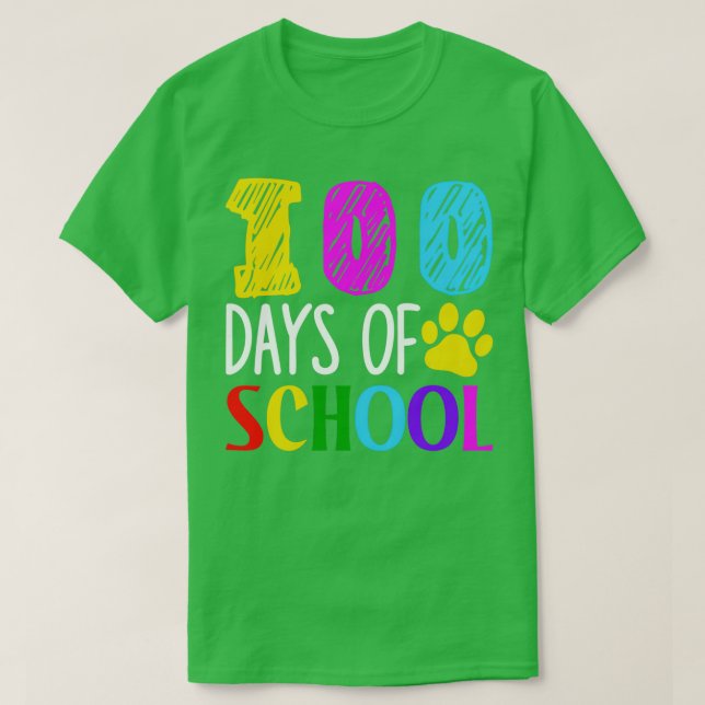 Funny Lycklig 100 dagar i Firande 2 T Shirt (Design framsida)