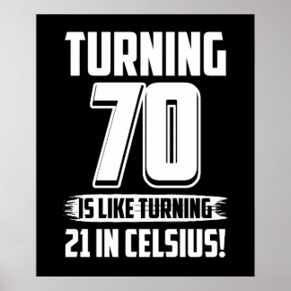 Funny Lycklig 70:e födelsedagen Poster