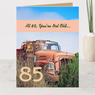 FUNNY Lycklig 85:e födelsedag Vintage Orange Lastb Kort