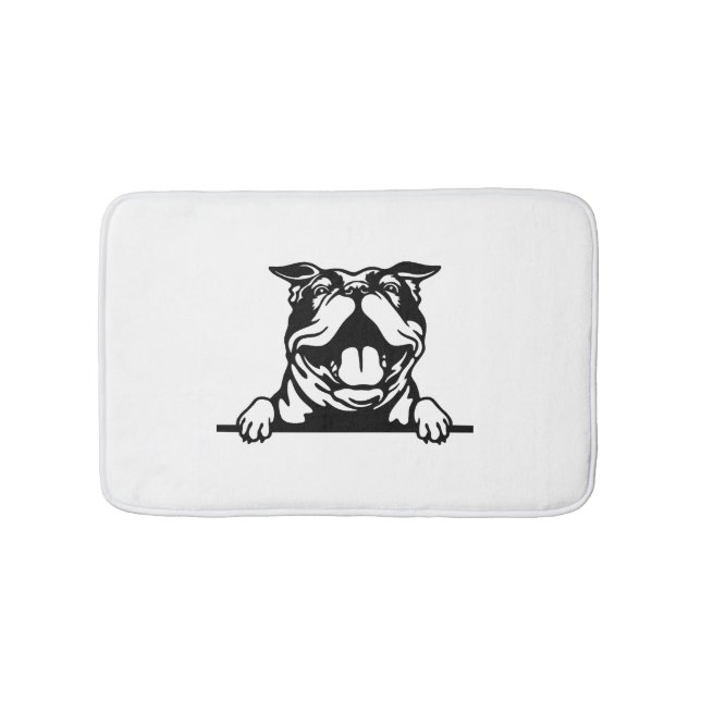 Funny lycklig Bulldog Badrumsmatta (Framsidan)