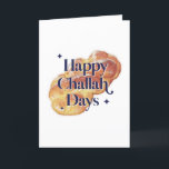 Funny Lycklig Challah Days Hanukkah Watercolor  Helgkort<br><div class="desc">© Gorjo Designs. Har gjort dig via Zazzle-plattformen.

// Behöver du hjälp med att anpassa din design? Har andra idéer? Kontakta mig gärna (Zoe) direkt via kontaktknappen nedan.</div>