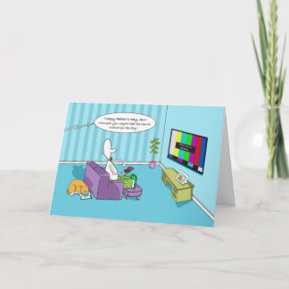 Funny Lycklig Far Dag Son med fjärrkontroll Kort