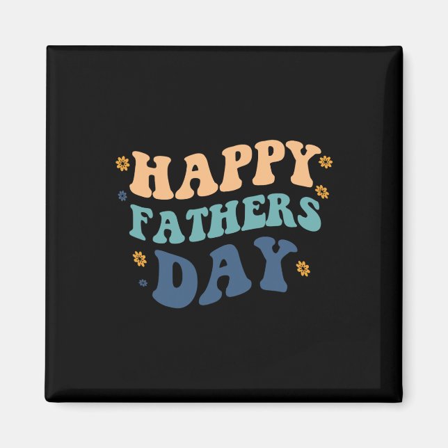 Funny Lycklig Fars dag Far&# s dag från son D Magnet (Framsidan)