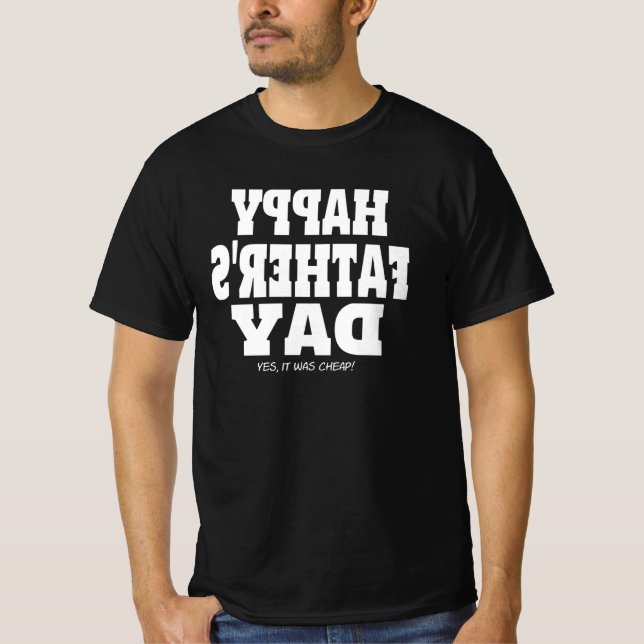 Funny Lycklig Fars dag T Shirt (Framsida)