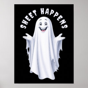 Funny Lycklig Ghost Poster