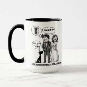 Funny lycklig giftermål mugg