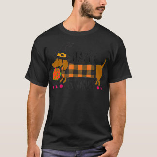 Funny Lycklig Halloweenie Dachshund Halloween Buff T Shirt