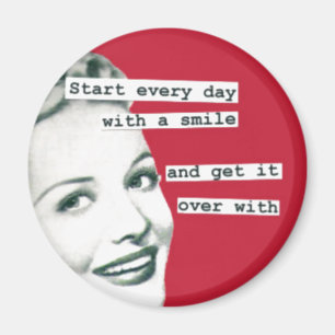 Funny Lycklig Housefru Retro Magnet