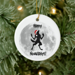 Funny Lycklig Howlidays Dogman Werevarr Ornament