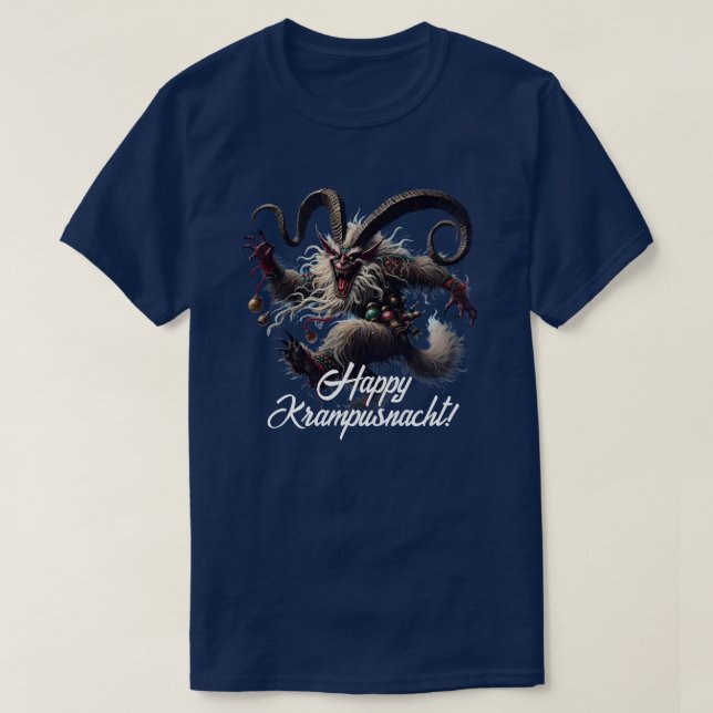 Funny Lycklig Krampunacht T Shirt (Design framsida)