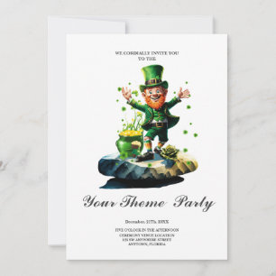 Funny lycklig leprechaun inbjudningar