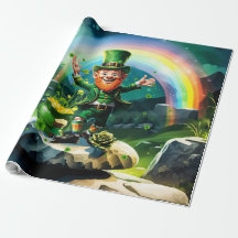 Funny lycklig leprechaun