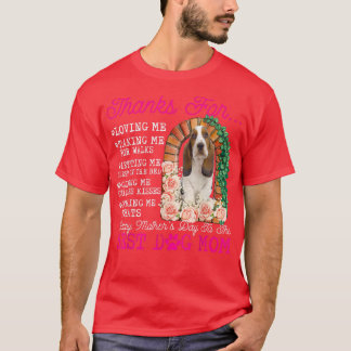 Funny Lycklig Mors dag Best Hund Mamma Cute Basset T Shirt